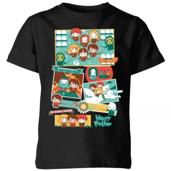 Image of Harry Potter Kids Cute Films Kids T-Shirt - Black - 3-4 Years