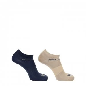 image of Salomon Festival 2 Pack Socks - Denim/Vntg Kaki