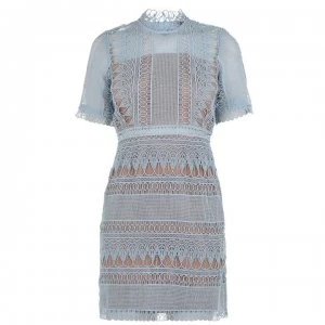 image of Bardot Brenda Lace Dress - Winter Sky