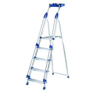 image of Werner Blue Seal 5 Tread Professional Aluminium Step Ladder 7050518