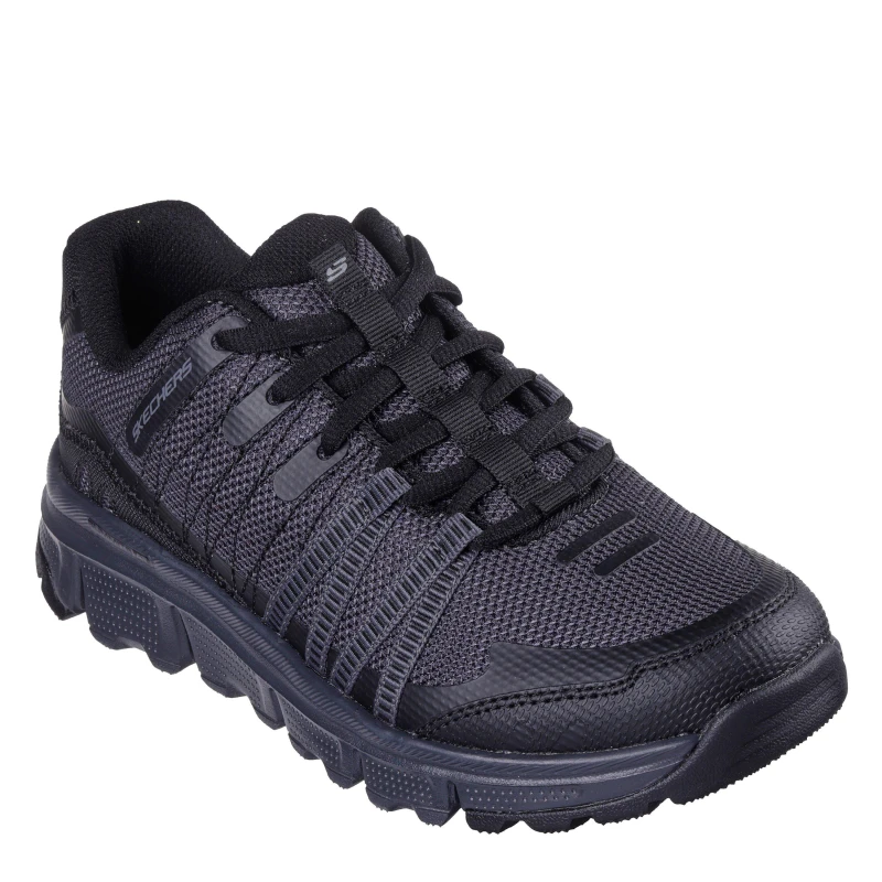 Image of Skechers Womens Mesh Slip On Trainers Charcoal/Black female 2 (35)