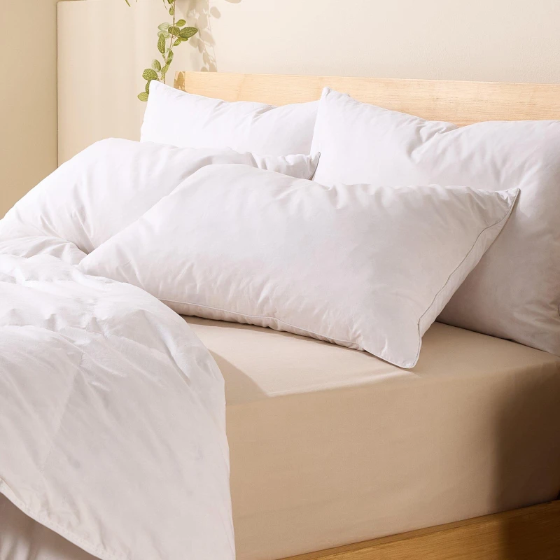 Image of Snuggledown 4 Pack Scandinavian Duck Feather & Down Medium Support Pillows White