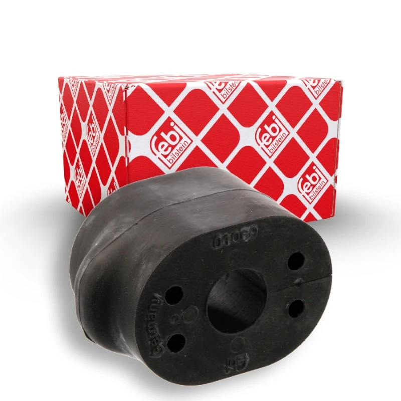 Image of FEBI BILSTEIN 01080 Stabilizer Bushes Front Axle, Rubber Rubber Anti-roll Bar Bush Kit (1334)