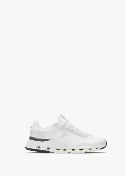Image of On Running Womens Cloudnova Form White Eclipse Trainers In White