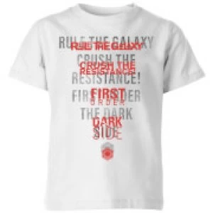 Image of Star Wars Dark Side Echo White Kids T-Shirt - White - 11-12 Years