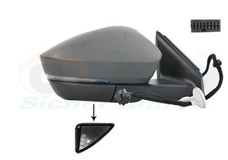 Image of VAN WEZEL Wing mirror VAN WEZEL 7644818