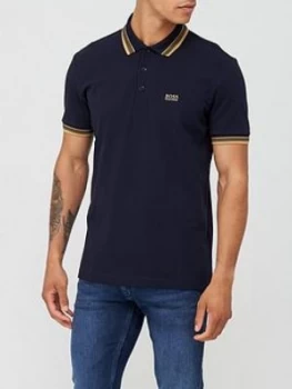 Hugo Boss Paddy Tipped Collar Polo Shirt Size M Men