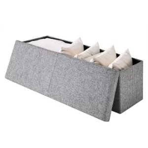 image of Storage Bench Light Grey 80x40x40cm