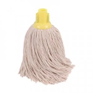 image of 2Work 14oz Twine Rough Socket Mop Yellow Pack of 10 PJTY1410I