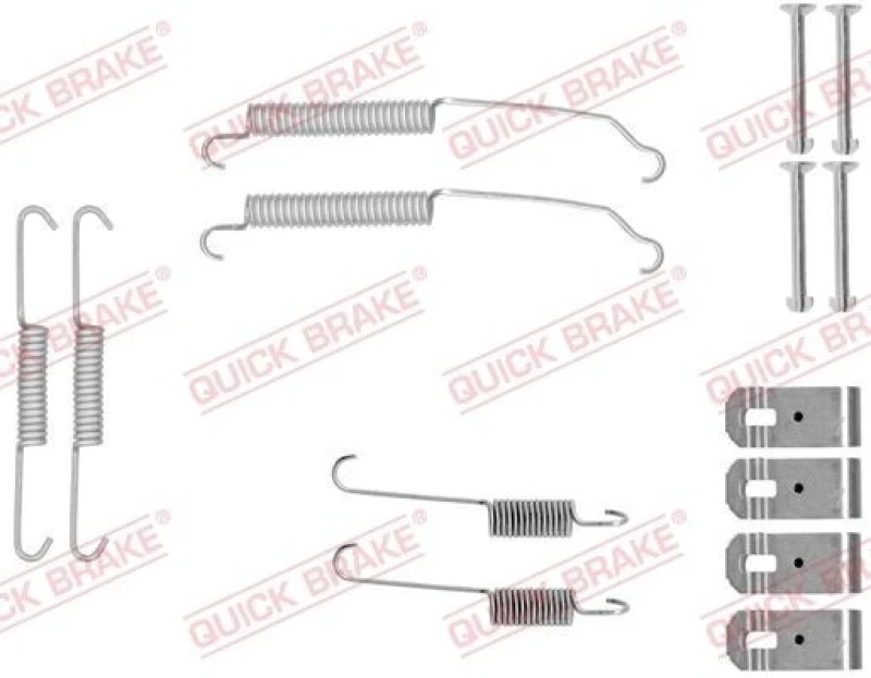 Image of QUICK BRAKE Brake shoe fitting kit QUICK BRAKE 105-0015