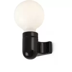 image of Netlighting Sera Globe Wall Lamp Black 1 Light E27