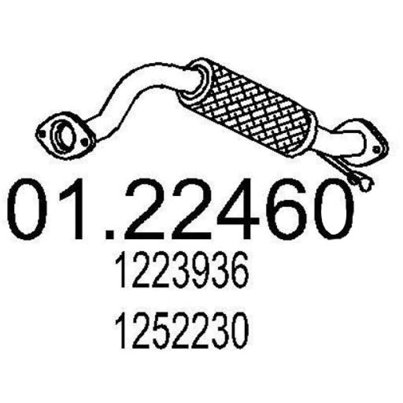 Image of MTS 01.22460 Exhaust Pipe Front, Length: 540mm Exhaust Pipe (17)