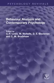 Image of Behaviour Analysis and Contemporary Psychology