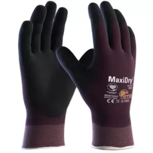 ATG Maxidry Fully Coated Knitwrist Gloves Size 10 - Purple