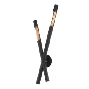 Image of Hendrix 2 Light Wall Sconce Chemical Bronze