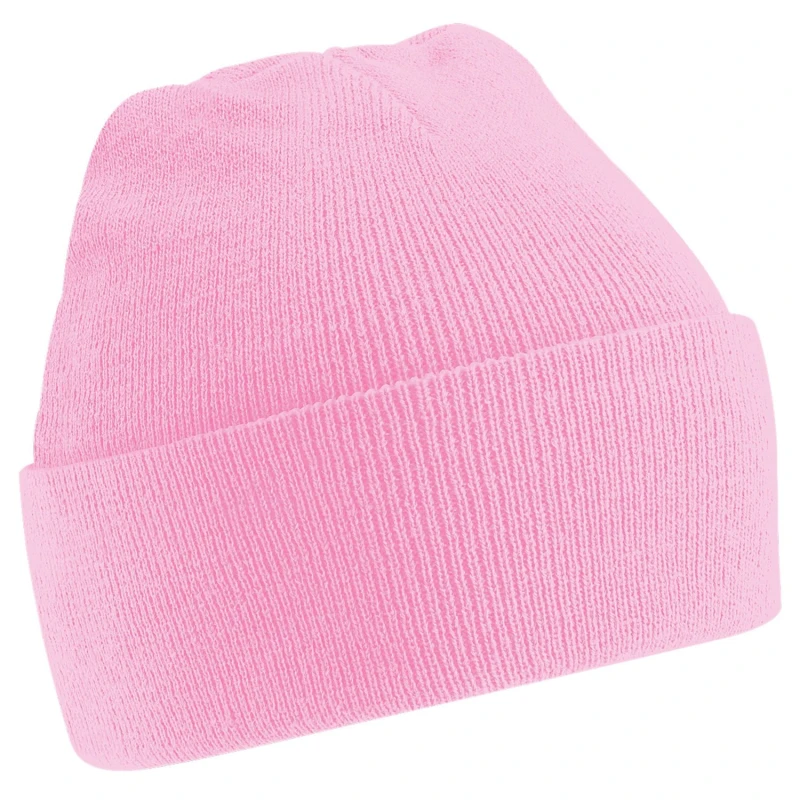 Image of Beechfield Beechfield Men Soft Feel Knitted Winter Hat in Pale Pink Pale Pink One Size Male 5055747801897