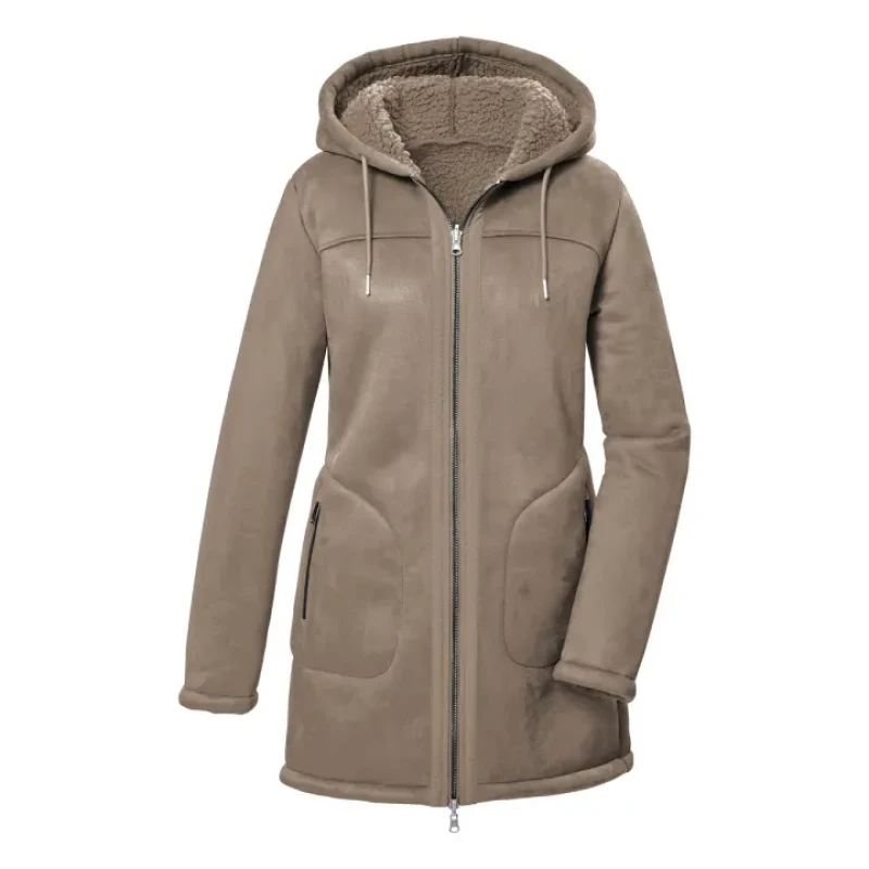Image of Womens hooded parka Killtec GW 63 Marron Female 40