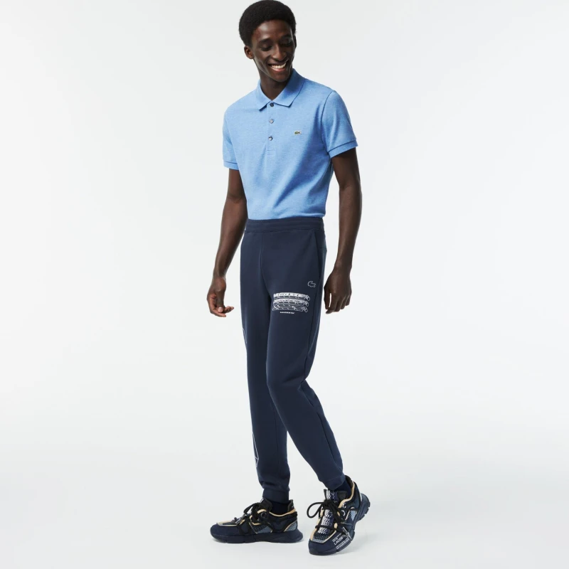 Image of Lacoste Mens Slim Fit Joggers Blue Night male XS
