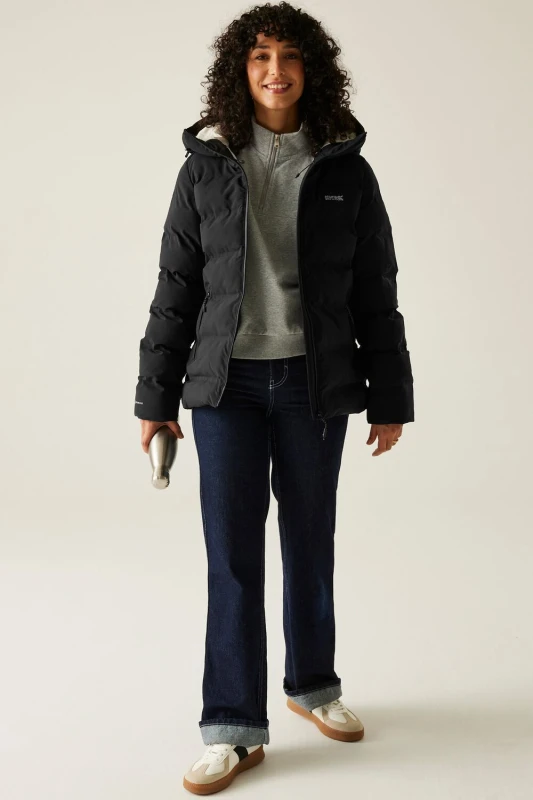 Image of Regatta Womens Altoro Waterproof Windproof Thermal Jacket in Jet Black Size: 10 Jet Black Female 10