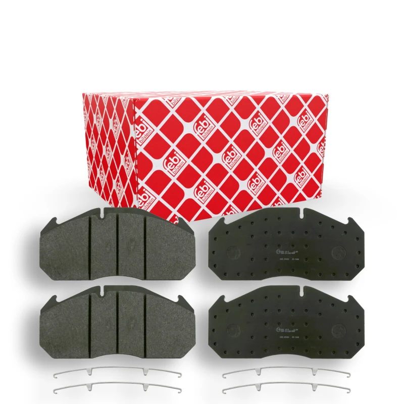 Image of FEBI BILSTEIN 16562 Brake pad set Front Axle, prepared for wear warning indicator, with fastening material Brake Pad Set,disc brake (402)