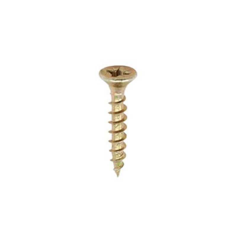 Image of 200Pcs 3.5 X 16mm Screws For Wood, Flat Head Wood Screws, Fine Thread And Yellow Zinc Galvanized
