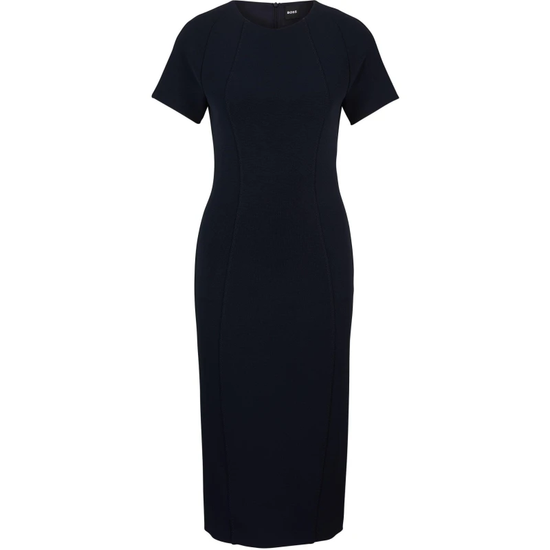 Image of Boss Womens Dukeva Wrap Dress Dark Blue female 4 (XXS)