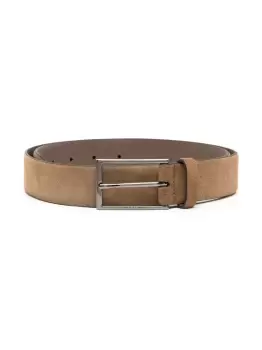 Image of BOSS Leather Buckle Belt Medium Brown