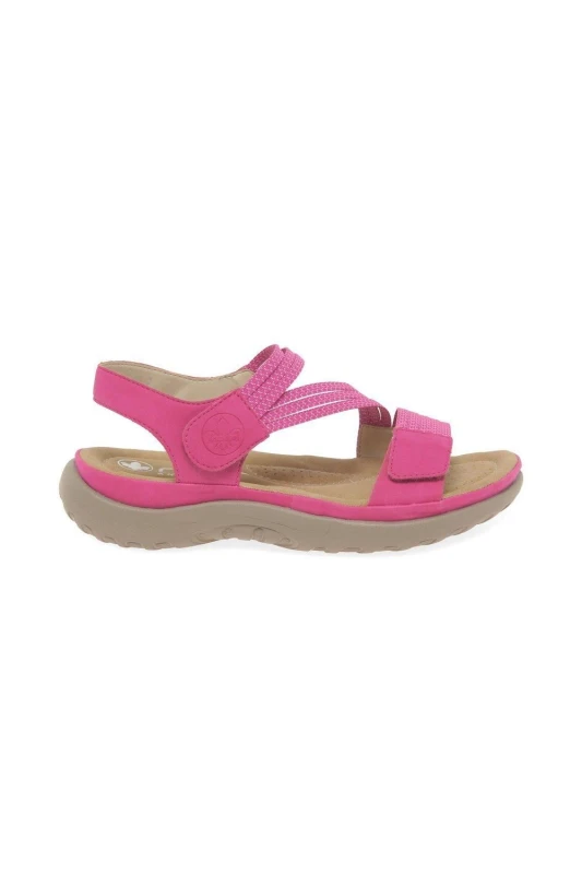 Image of Rieker Womens 'Locket' Sandals in Fuchsia Size: 4 Fuchsia Female 4