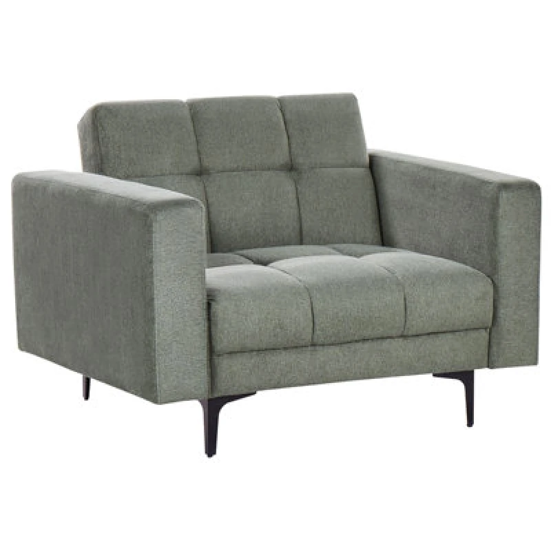 Image of Beliani Traditional Fabric Armchair Green Alnes
