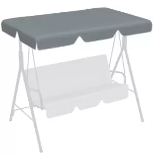 Image of Outsunny Garden Swing Canopy Replacement 2 Seater with Tubular Framework, Swing Seat Replacement Cover, UV50+ Sun Shade (Canopy Only), Dark Grey