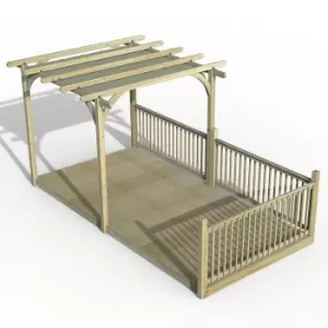 Image of 8' x 16' Forest Pergola Deck Kit with Canopy No. 7 (2.4m x 4.8m)