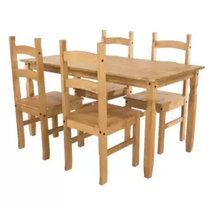 Image of Core Products Halea Large Rectangular Dining Table & 4 Chairs
