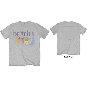 Image of The Beatles - White Album Back Mens Large T-Shirt - Grey