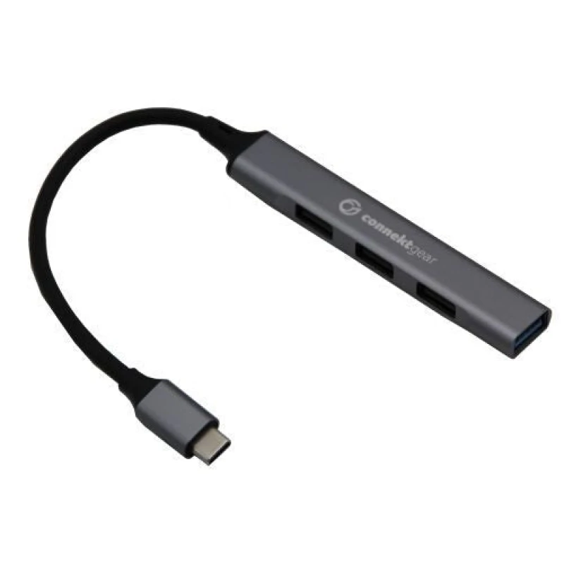 Image of Connekt Gear Connekt Gear 4 Port USB C Hub to 1 x USB 3.0 A and 3 x USB 2.0 A Metal Case 25-0065 25-0065