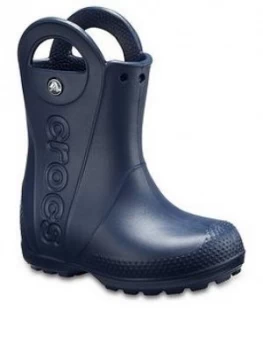 Image of Crocs Handle It Wellington Boots - Navy, Size 9 Younger