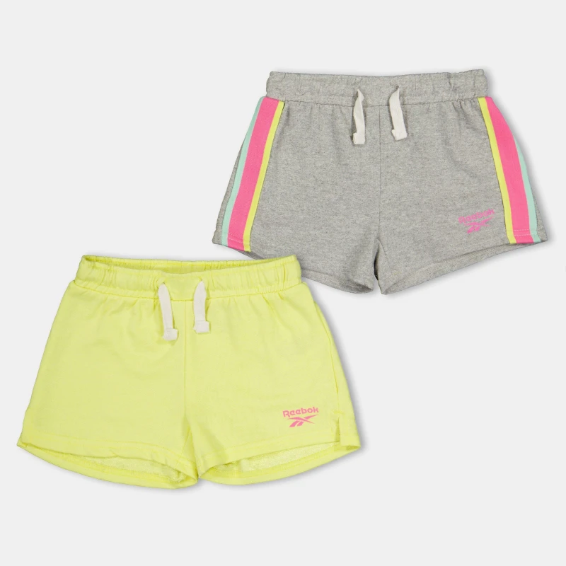 Image of Reebok Kids Jersey Jogger Shorts Lt Grey Heather female 6-7 Yrs