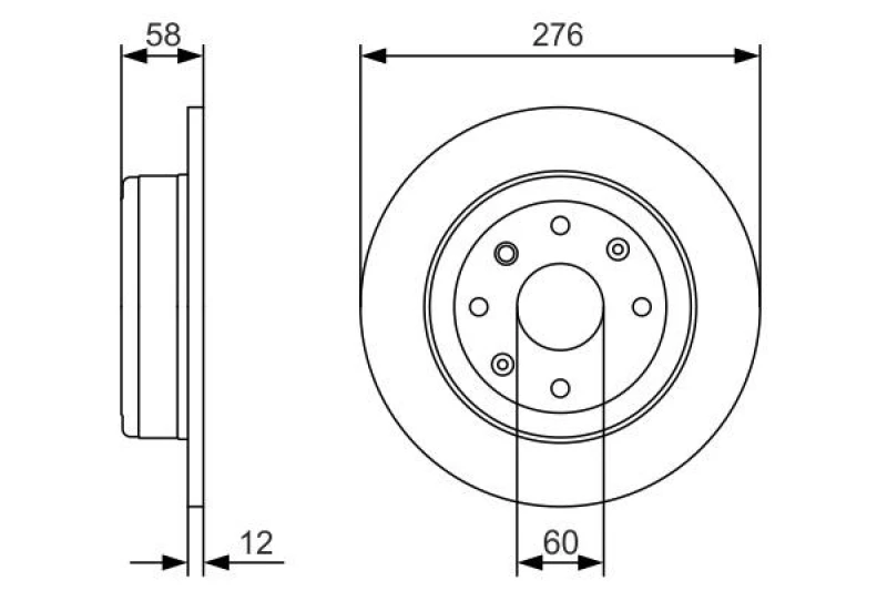 Image of Bosch 0 986 479 A56 Brake disc solid, Oiled Brake Disc (82)