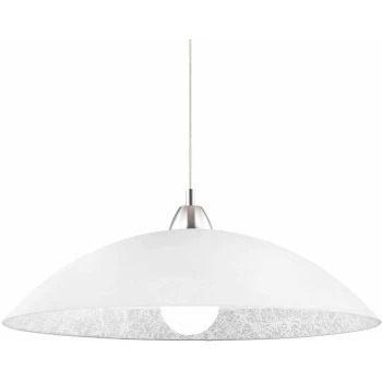 image of Ideal Lux Lighting - Ideal Lux Lana - 1 Light Large Dome Ceiling Pendant Chrome, E27