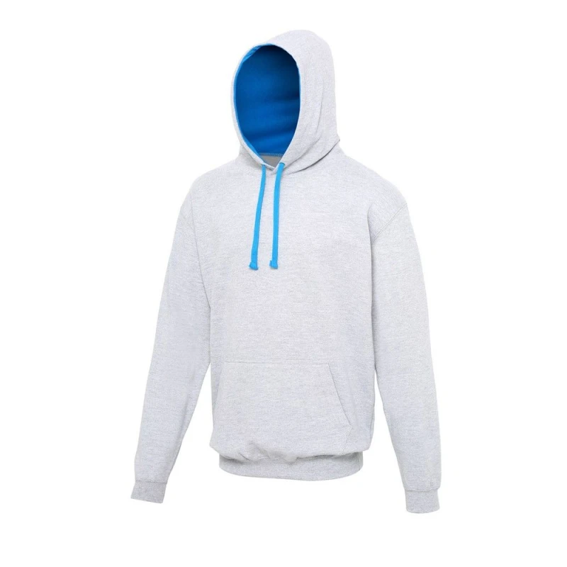 Image of AWDis AWDis Men Varsity Hooded Sweatshirt Hoodie in Dark Grey Size: Small Dark Grey S Male 5057520073880