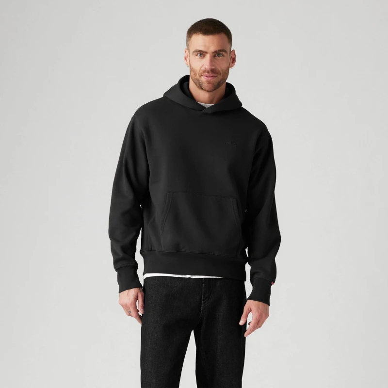 Image of Levis Mens Authentic Pull Over Hoodie Black male 2XL