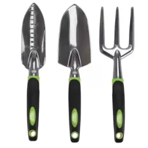 image of Draper Aluminium Hand Fork and Trowel Set (3 Piece)