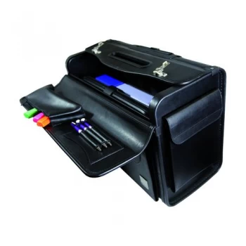 Image of Monolith PVC Rolling Pilot Black Suitcase