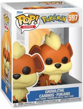 image of Pokemon Growlithe vinyl figurine no. 597 Funko Pop! multicolor