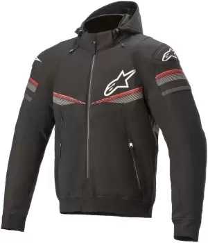 Image of Alpinestars Sektor V2 Motorcycle Hoodie, black-red, Size L, black-red, Size L