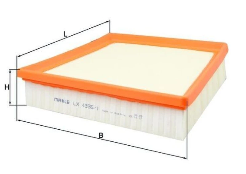 Image of Air filter MAHLE LX 4335/1