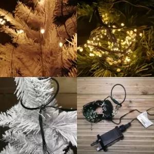 Image of 200 LED 10 x 1.9m Premier Multi Function Waterfall Christmas Tree Lights with Timer in Gold