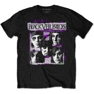 Image of Black Veil Brides - Grunge Faces Unisex Large T-Shirt - Black
