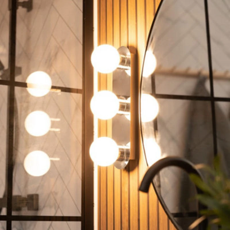 Image of ValueLights ValueLights Orbital 3 Way Bar Opal Glass IP44 Ceiling Light with Warm LED Bulbs in Silver Silver One Size Unisex 5059406036712