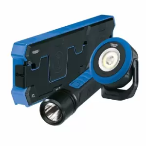 Image of Draper Wireless/Usb Rechargeable Hand Torch And Mini Floodlight With Dual Charging Pad