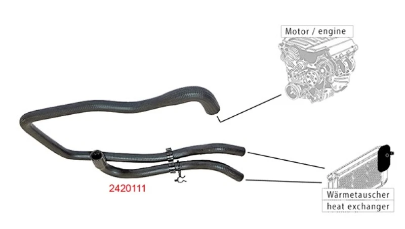 Image of Radiator hose METZGER 2420111